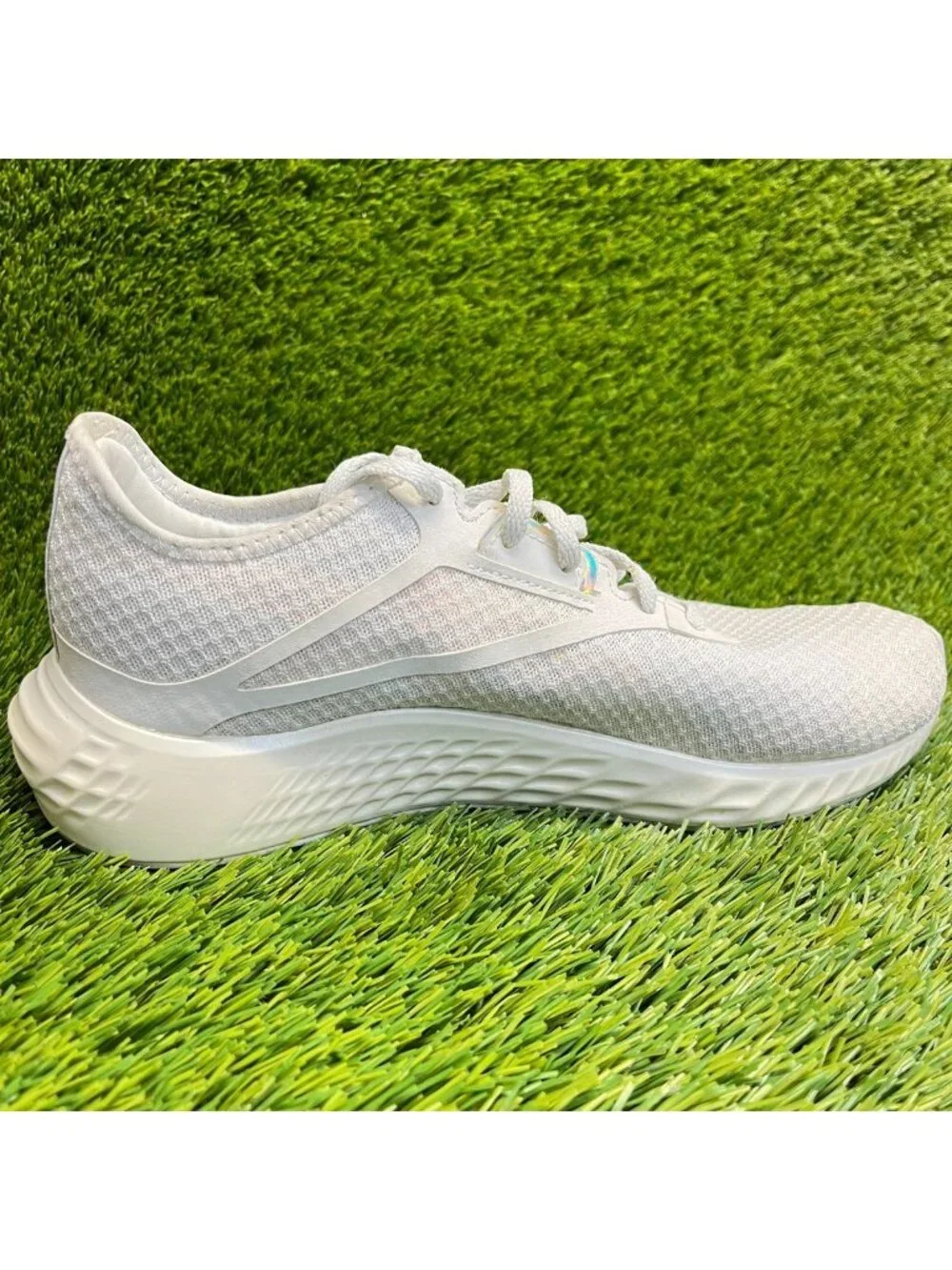 Reebok Flashfilm 3.0 Womens Size 8 White Athletic Running Walking Shoes Sneakers